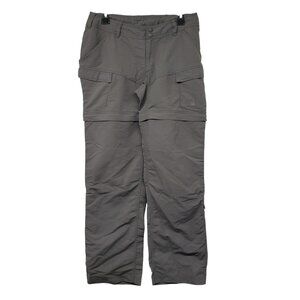 The North Face Gray Zip Off Cargo Pants Shorts Womens 8 Camping Hiking Outdoor